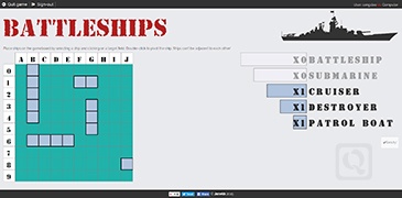 纸上打兵舰小游戏-Battleships