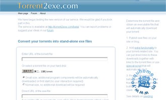 在线将Torrent转换为EXE格式-Torrent2exe